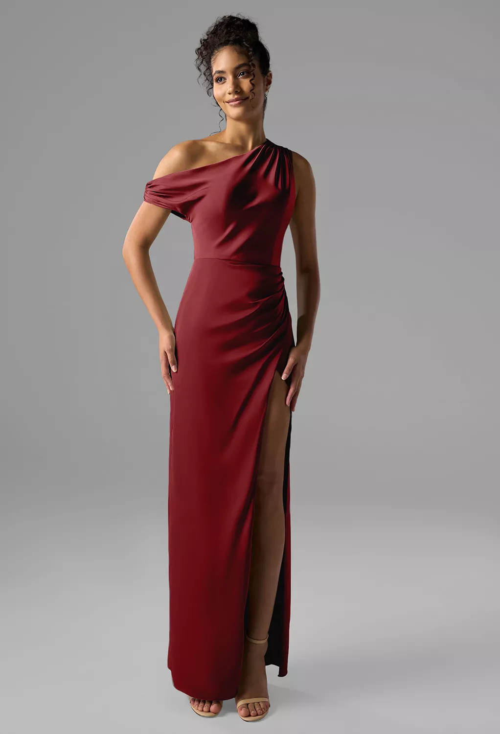 AW Rihanna Burgundy  Fall Wedding Guest Dresses